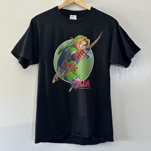 Legend Of‎ Zelda Ocarina Of Time 3D Official Nintendo T Shirt Black Size Small - Picture 1 of 5